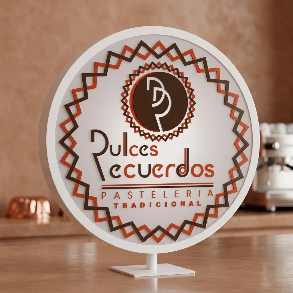Letrero de acrílico para punto de venta