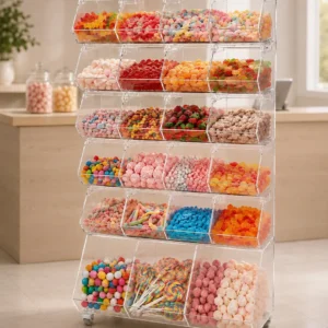 Maxidulcero con Ruedas, dispensador de acrílico para dulces de Lumacril