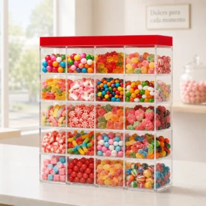 Mega Candy, dispensador de acrílico para dulces de Lumacril